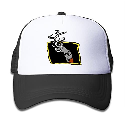 No Smoking Gun Toddler Strapback Hat Adjustable Mesh Snapbacks Cap
