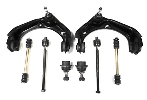 New Front Upper Control Arms Driver Side Passenger Side Lower Ball Joints Inner Tie Rod Ends and Front Link Kits