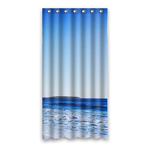 Gradual change blue ocean pattern design Polyester Fabrics waterproof bathroom Shower Curtains 36"x72" (90cm x 183cm)