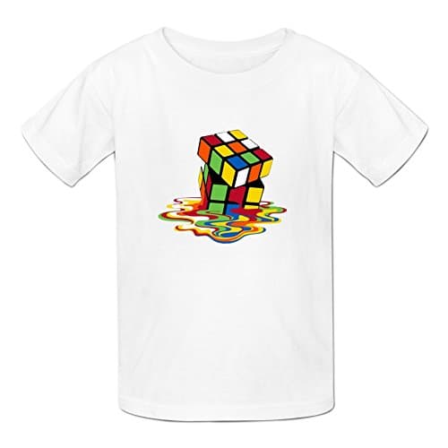 Rubix Cube Print Boy's T-shrit M White