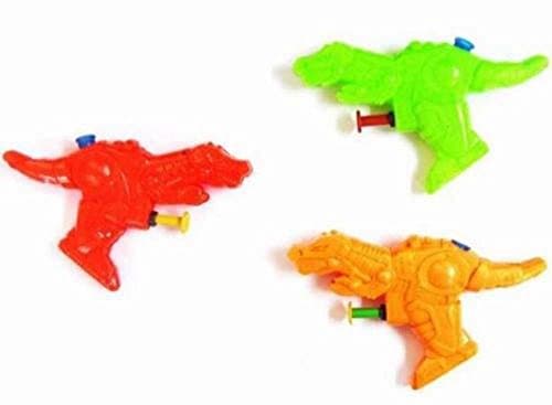 12 Assorted Dinosaur Shaped Toy Plastic Squirt Guns