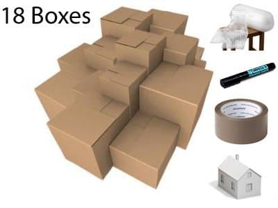 1 Bed Moving Kit (cardboard boxes & packing materials for removal & storage) by Removal Boxes UK