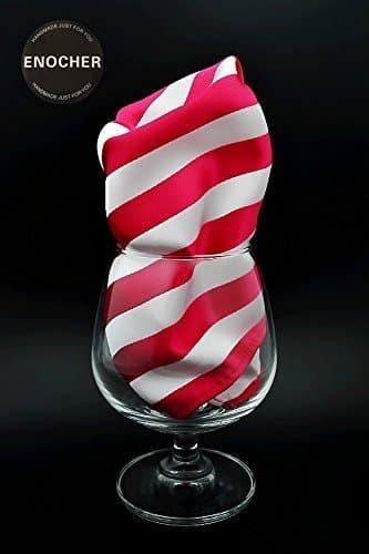 Red And White Striped Pattern Pocket Square,Fold Pocket Square,Handkerchief,Hanky,Man Accessories,Gentleman,Business,Wedding,Party,Gift