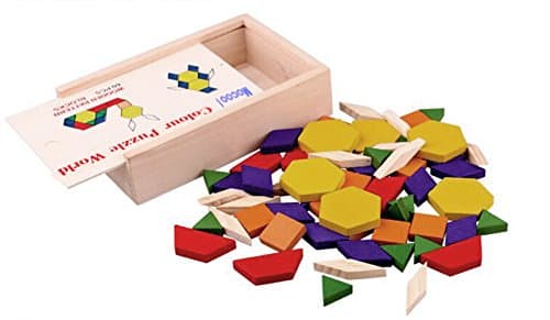 MOCOOL Pattern Blocks and Boards Colour Puzzle World (60 Pcs)