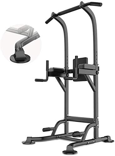 SJNQJJ Heavy Duty Adjustable Power Tower Multi-Function Strength Training Dip Stand Workout Station Fitness Equipment for Home Gym
