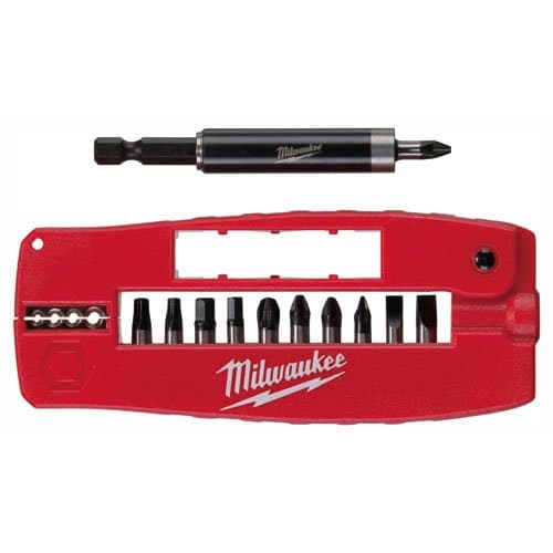 Precise Engineered Milwaukee 12 Piece Shockwave Screwdriver Bit Set Phillips / Pozi [Multi Set] - w/3yr Rescu3® Warranty