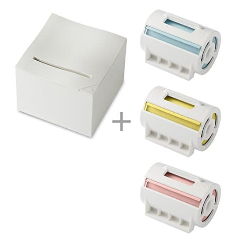 nemonic Sticky Note Inkless White Printer (1 Item) Bundle with Multicolor Paper (3 Items)