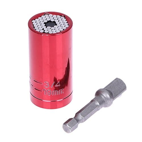 Gator Grip Multi Function Ratchet Universal Socket 7-19mm Power Drill Adapter Car Hand Tools Repair Kit - 2 Pcs/Set