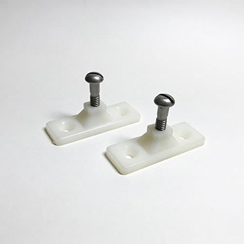 D&D Threads Plus King Marine Bimini Top 2 Hole Side Mount Deck Hinge White Nylon - 2 Pack