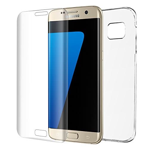 Atill Samsung Galaxy S7 Edge Phone Case + 3D Full Coverage Tempered Glass Screen Protector