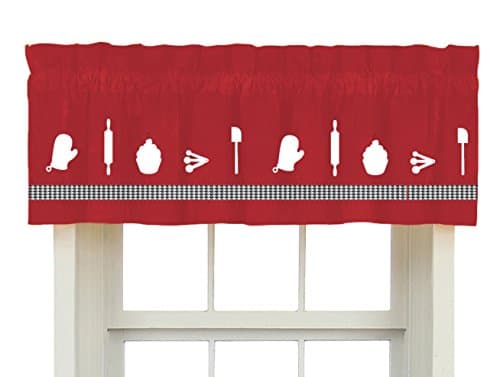 Baking Cooking Cupcake Rolling Pin Oven Mitt Window Valance/Window Treatment - In Your Choice of Colors - Custom Made