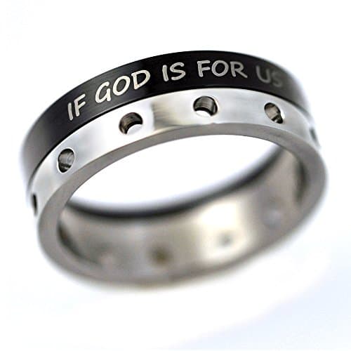 Romans 8:31 If God Is For Us Spinner Ring