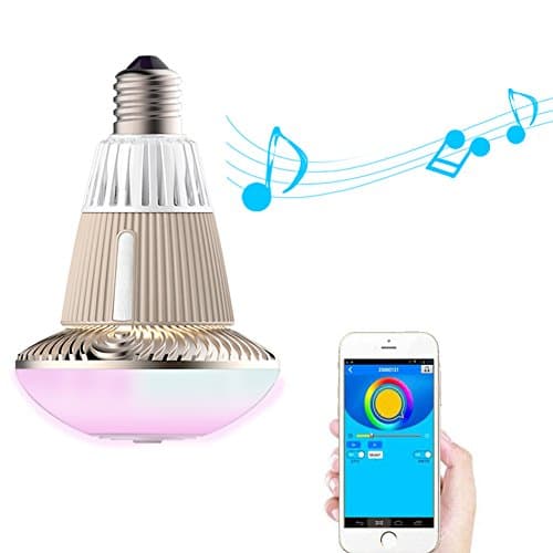 WOSUNG Latest Version Bluetooth Smart LED Light, Bulb Changeable Music Speaker and Smartphone Controlled, Multicolored Color Changing Lights for IPhone, IPad, Android Phone and Tablet