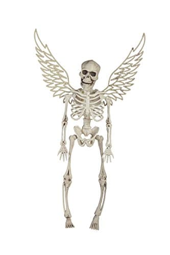 Morbid Enterprises White Winged Skeleton Halloween Decor