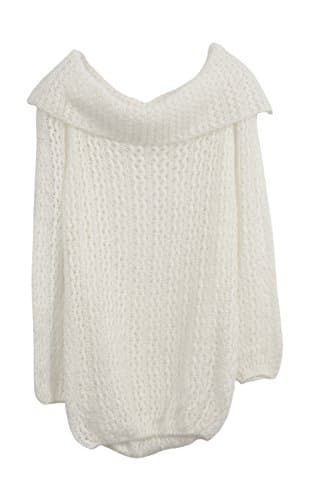 Mayuki Women's Bare-Shouldered Long Sweater One Size Ivory