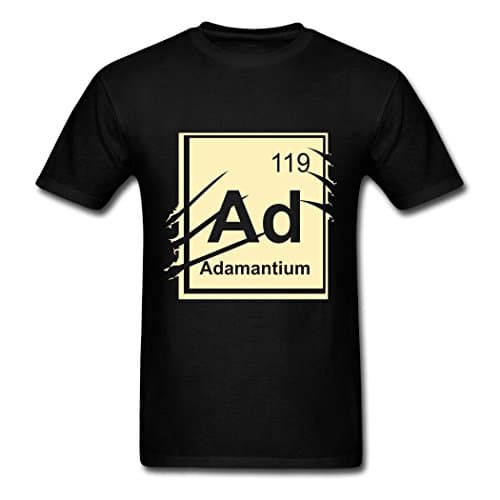 Men's Adamantium Element For Customize T-Shirts Black Medium