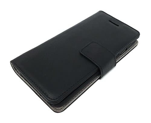 DFY Mobile Leather Wallet Case for Iphone 8/7 - with Protective cover and Magnetic Closure (Black)