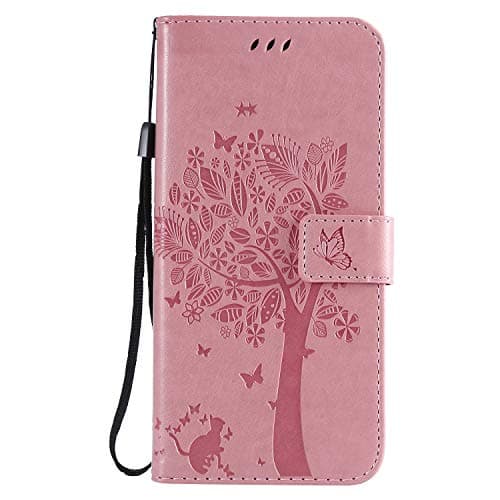 Thoankj Samsung Galaxy Note 10+ Plus Case Flip Shockproof PU Leather Wallet Case Cat & Tree with Stand Magnetic Folio Bumper Protective Phone Cover for Samsung Galaxy Note 10+ Plus Grey