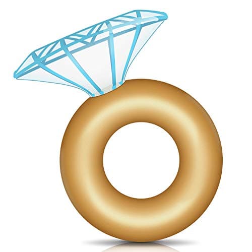GAOPAN Inflatable Pool Float Diamond Ring Floaty with Rapid Valves Pool Party Beach Swimming Raft Lounger for Adult and Kids