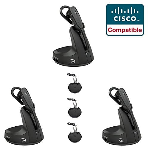 Cisco Phone Compatible VXi V300 3pk Headset Bundle for PC, Mobile, Deskphone | Includes Cisco Remote Answerer (EHS) Adapter | For Cisco VoIP phones: 7821, 7841, 7861, 7942g, 7945g, 7962g, 7965g, 7975g