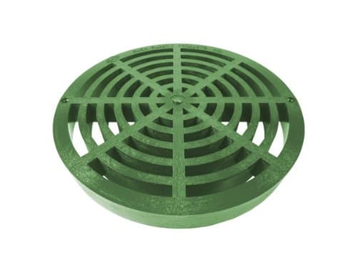 9" Round Flate Drainage Grate - Green