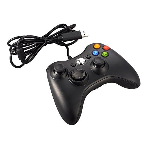 Wired Game Controller, Lilyhood USB Wired Gamepad Joypad, for Microsoft Xbox 360/Xbox 360 Slim/PC Windows 7, Black