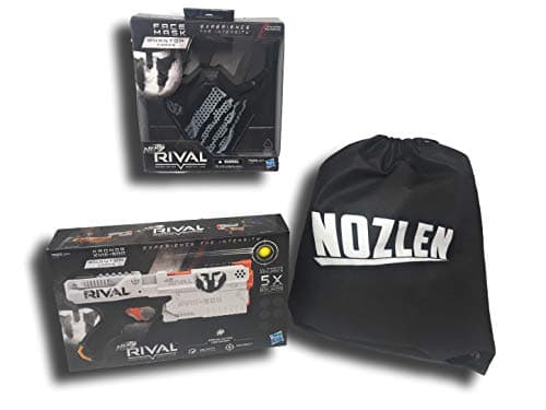 Nozlen Toys Bundle: Nerf Rival Phantom Corps Kronos XVIII-500 with Phantom Corps Face Mask Plus Bonus Bag