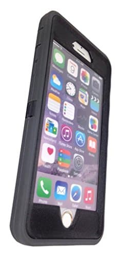 iphone 6 case, Lucky On iPhone 6 / 6s 4.7in Durable Dual Layer Protective Hybrid Armor Heavy Duty Shockproof Shell Case - built-in Transparent Screen Protector - DeepGrey &amp; Black