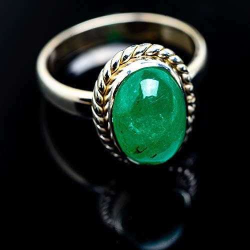 Ana Silver Co Emerald 925 Sterling Silver Ring Size 7 - Handmade Jewelry, Bohemian, Vintage RING974317