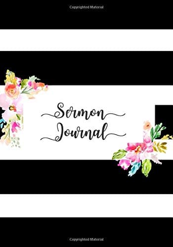 Sermon Journal: Sermon Notes Personal Organiser Organizer, Scripture Journal, Church Motivational Points and Reflections, Gifts for Men, Women, ... Scripture Devotions and Bible Book Clubs, Paperback – August 6, 2019