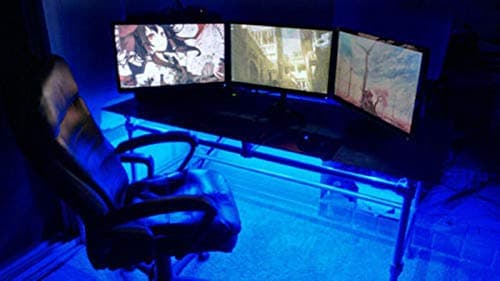 Gaming Computer Desk LED Waterproof 5M Light Stripl Office/Home