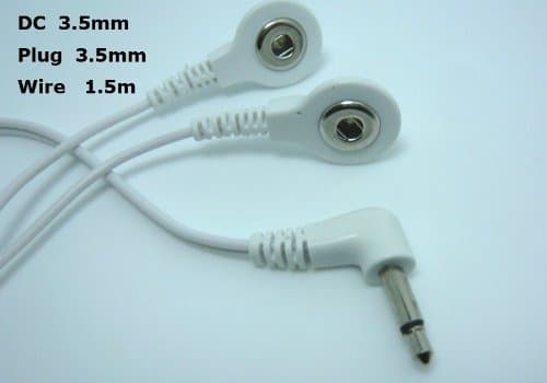 DC 3.5mm 2 in 1 Head Snap 3.5mm Electrode Wires /Cable for Digital Device and Tens Machine (2)