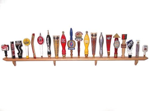 20 Place Wall Hanging Tap Handle Display Shelf, Ebony