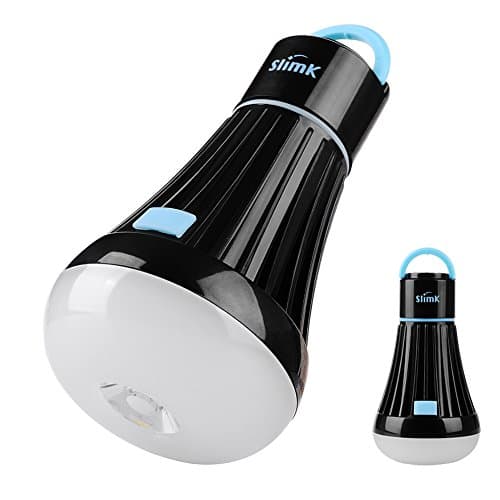 SlimK LED Camping Lantern Flashlight,2 Power Options, Portable Bulb for Camping Hiking Car Repairing Emergency Tent light (1 pack)