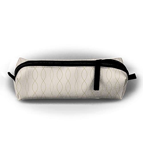 Helix Pattern Brown Pencil Bag Pen Case Multi-Functional Felt Pouch Zipper Bag Coin Purse For Pens Pencils Highlighters Gel Pen And Other School Supplies