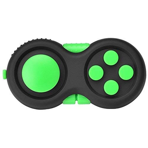 Fidget Cube Pad Game Handle Shape Anti-Anxiety with 9 Sides Hand Shank Fidget Pad Toys or Adult and Kids Green