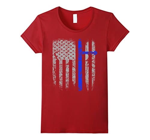 Womens Tonfa flag Tshirt Small Cranberry