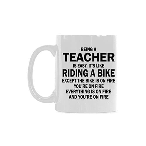 Being A Teacher Is Easy Mug High Quality White Ceramic Mug - 11 OZ Coffee Mug