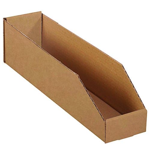 4" x 18" x 4 1/2" Kraft Open Top Bin Boxes