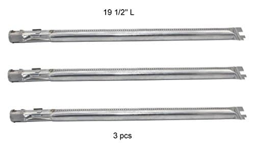 BBQ Future (3-Pack) 19 1/2 Stainless Steel Main Burner Tube for Weber Genesis 300 Series (2011-2016 Grill Models With Up Front Controls)