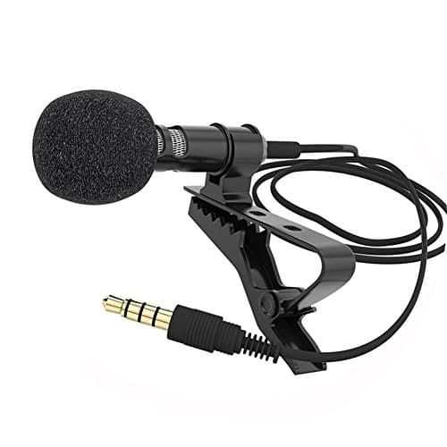 JINM Best Lapel Microphone Omnidirectional Condenser Mic for IPhone Android Smartphones,Youtube,Interview,Studio,Video Recording,Noise Cancelling Mic