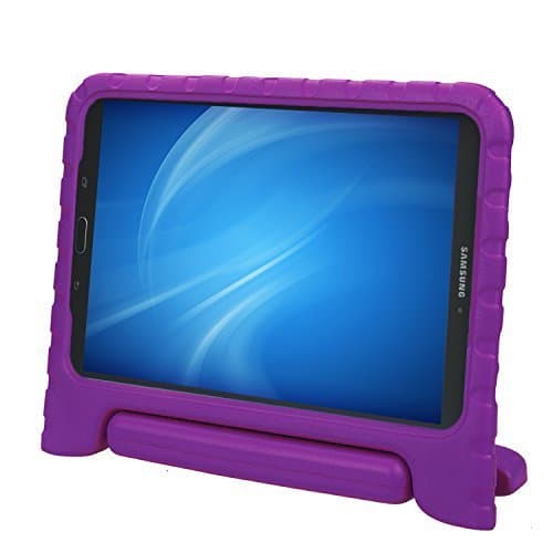 Color Our Life Case for Samsung Galaxy Tab E 9.6 Kiddie Case-Shock Proof Light Weight Convertible Handle Stand Cover for Samsung Galaxy Tab E 9.6 Inch SM-T560, T561, T567 Tablet (Purple, Tab E 8.0)