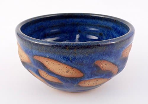 Blue Shaving Bowl using hot wax resist design