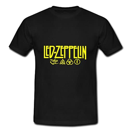 Harvo Led Zeppelin Pattern Plus-size Men's Tee Fitted Basic big tall t-shirt XXXXL
