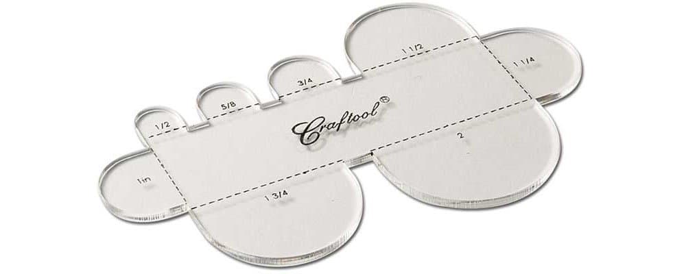 Tandy Leather Craftool Acrylic Template Multi-Strap End Round 3604-02