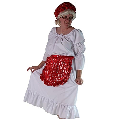 Red Holiday Apron &amp; Mop Cap