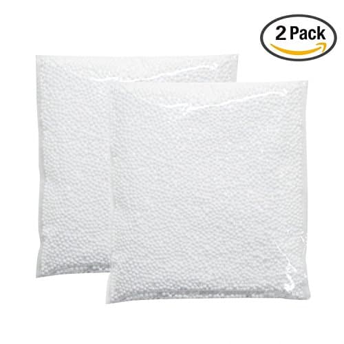 2 PACK Micro Polystyrene Styrofoam Beads Small Foam Balls Slime Beads Set for Slime Making Art DIY Craft,0.1-0.18 Inch 10000pcs/Pack-White