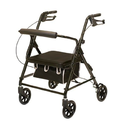 ProBasics Low Profile Aluminum Rollator with Loop Brakes (Black)