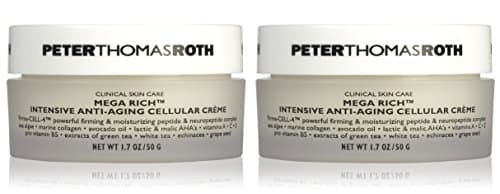 Peter Thomas Roth Cosmetics Mega Rich Intensive Anti-Aging Cellular Crème (Pack of 2) With Vitamin A, Vitamin C, Vitamin E, Vitamin B5 and Sea Algae, 1.7 oz. Each