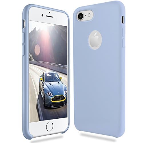 iPhone 7 Case, EatekPower Apple iphone 7 Case Protective Shockproof iphone7 Silicone Case with Soft Microfiber Lining Cushion Scratch Resistant,Anti-Stain Thin iphone 7 Cases(Light Purple)